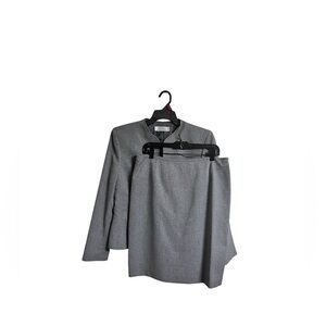 NWT TAHARI Gray Blazer Jacket Skirt Suit Size 14